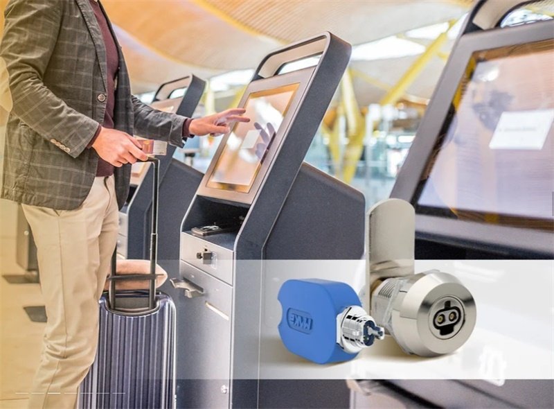 Why is a wireless smart lock recommended for ticket machines?